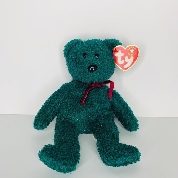 2001 Holiday Teddy TY Beanie Baby - Picture 1 of 6